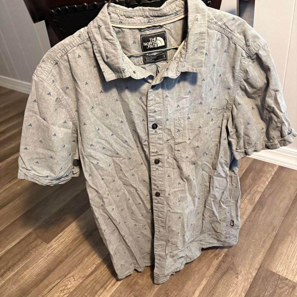 The-north-face Men's Grey and Blue Shirt